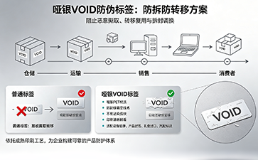 啞銀VOID防偽標(biāo)簽：工業(yè)與品牌通用的防拆溯源解決方案